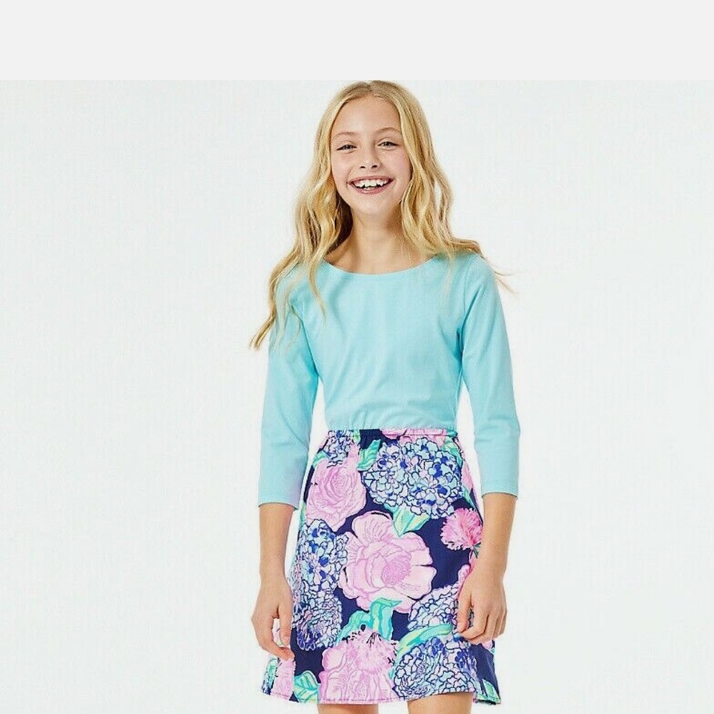 Lilly Pulitzer GIRLS MOCHI DRESS High Tide Navy